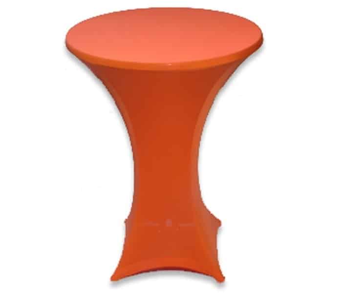 Statafel met rok oranje